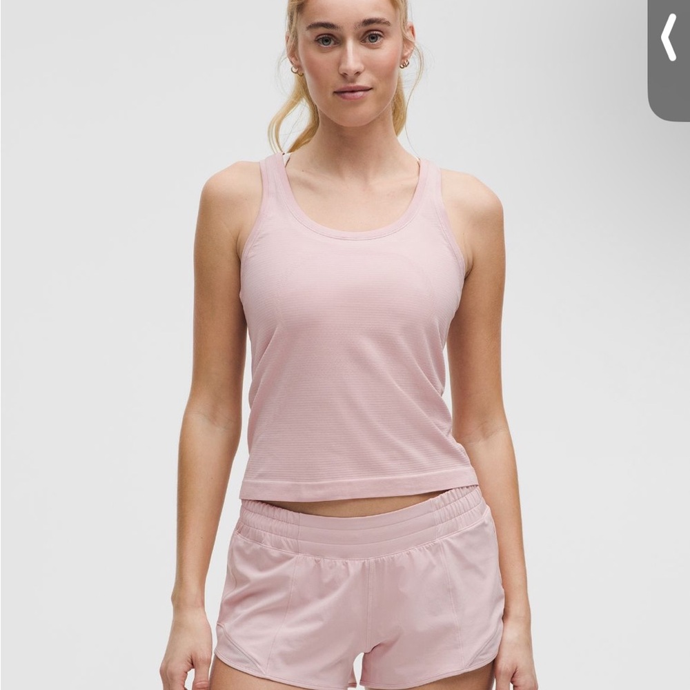 Lululemon Swiftly Tech Racerback Tank Top Waist length Pink Haze size 4